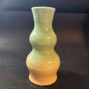 Artisan Pottery Vase With a Distinctive Double-Gourd Shape